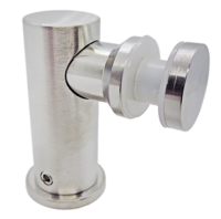 Conector pipeta EBC con chapetón muro-vidrio 90 grados